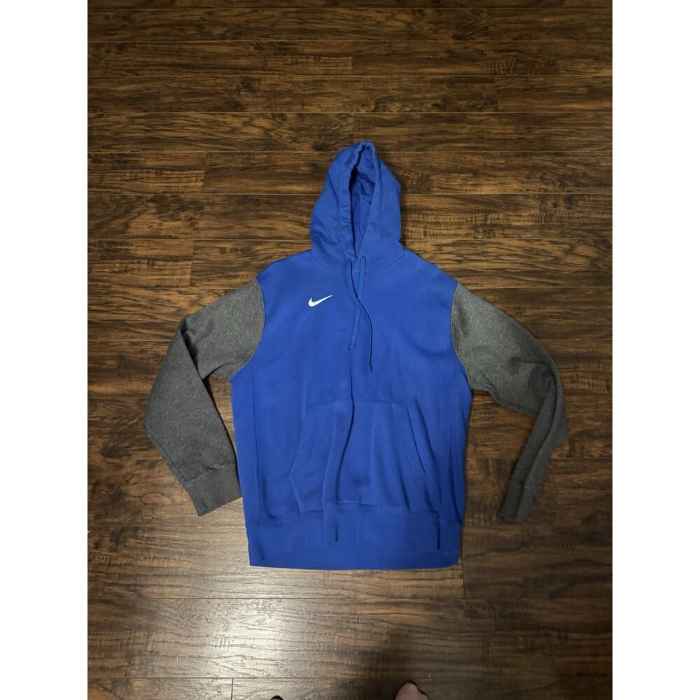 Nike Sportwear Campus Club Pullover Hoodie Colorblock Blue Gray Sz:m